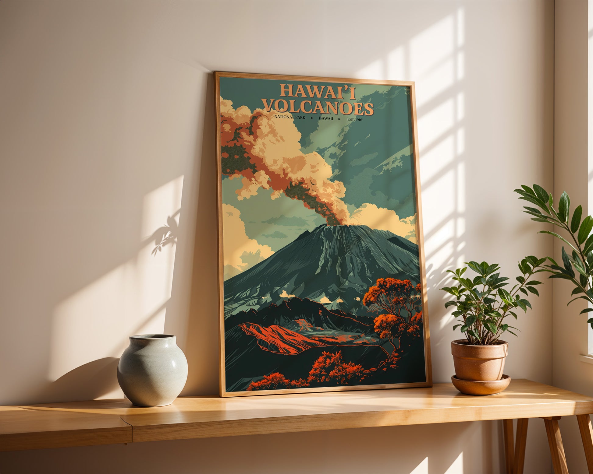 Hawaiʻi Volcanoes National Park Vintage Poster - GroovyGrove