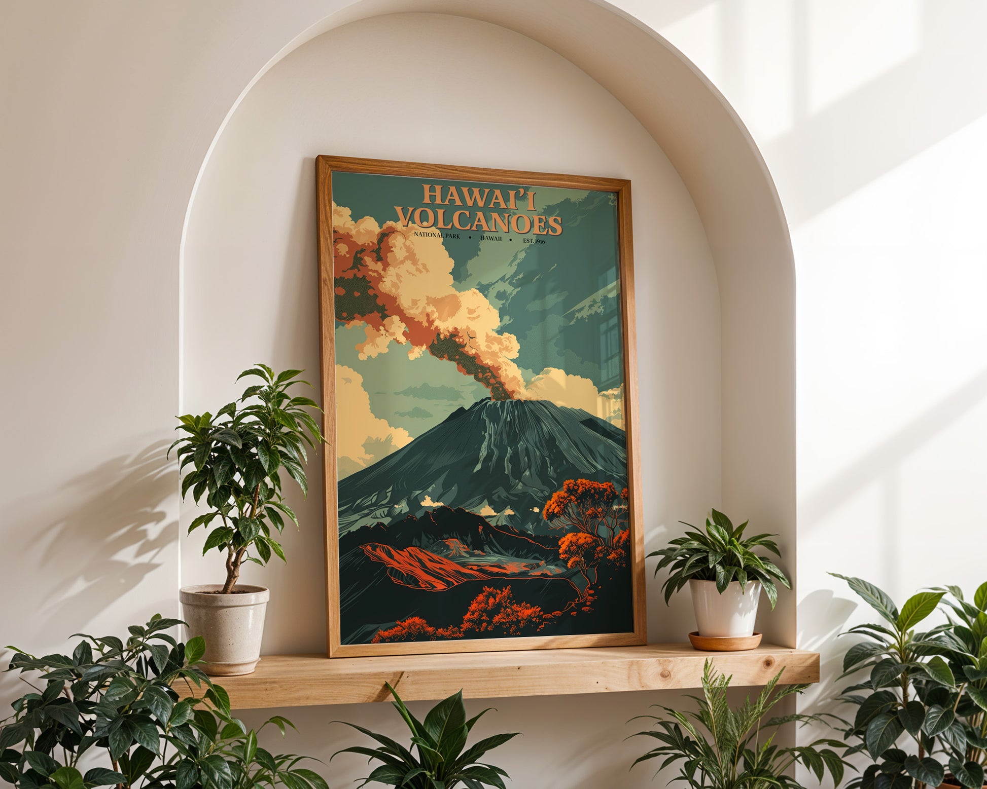 Hawaiʻi Volcanoes National Park Vintage Poster - GroovyGrove