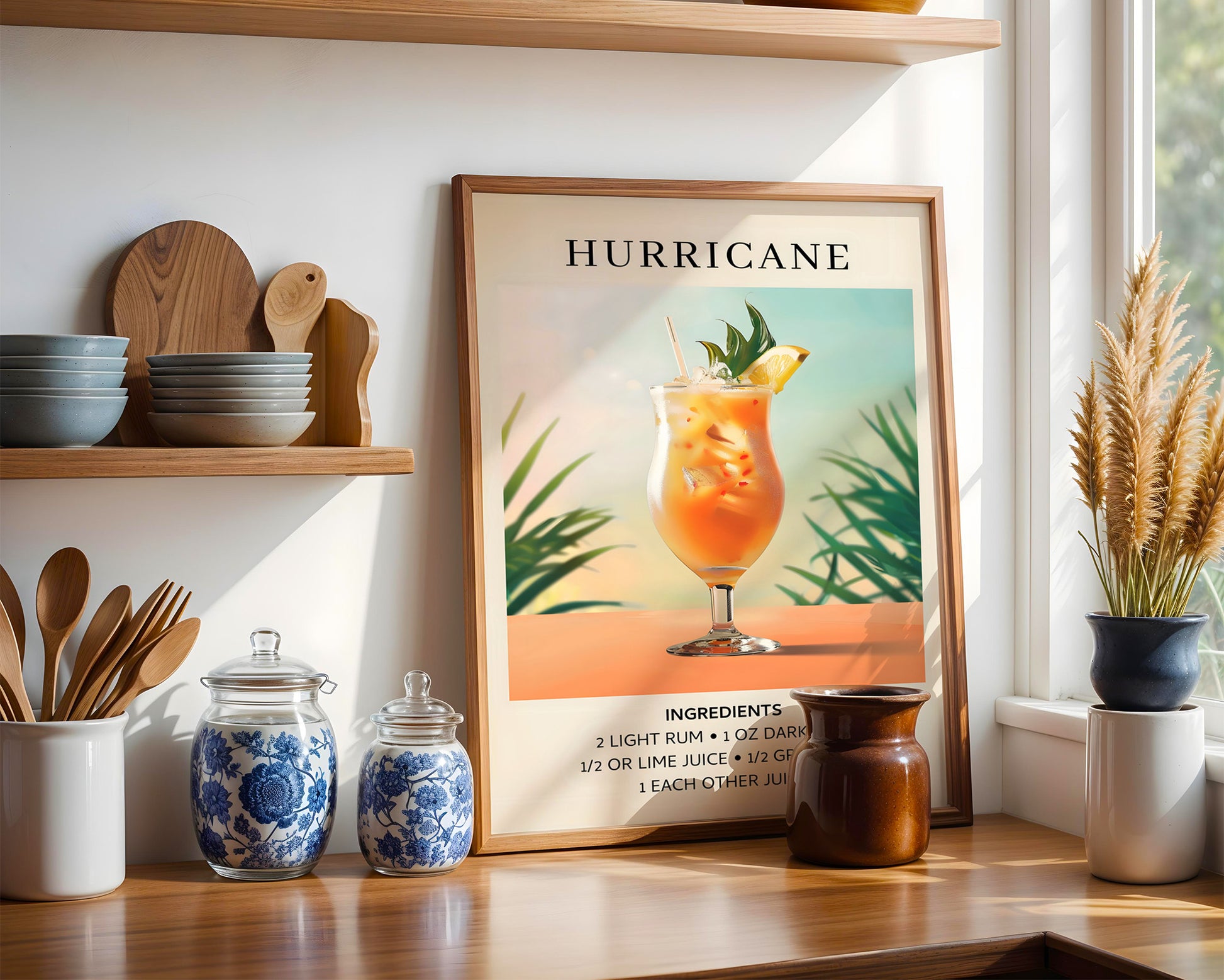 Hurricane Vintage Cocktail Poster - GroovyGrove