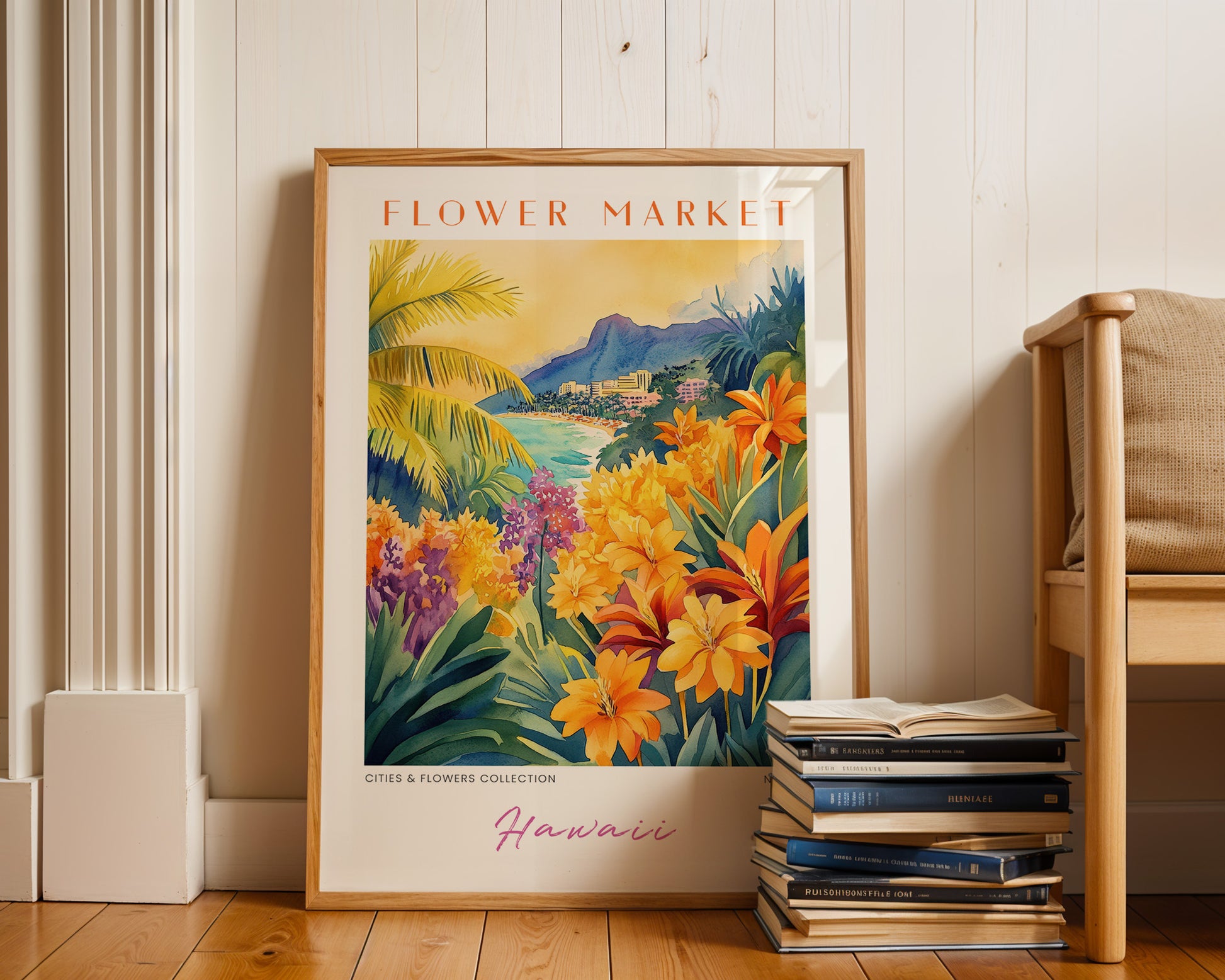 Hawaii Flower Market Poster - GroovyGrove