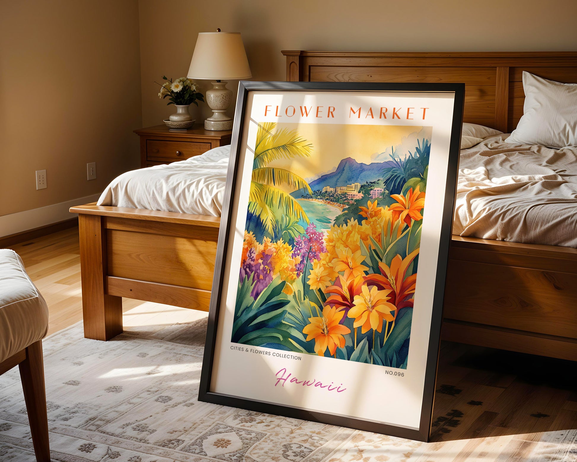 Hawaii Flower Market Poster - GroovyGrove