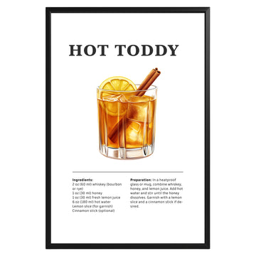 Hot Toddy Cocktail Recipe Poster - GroovyGrove