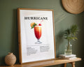 Hurricane Cocktail Recipe Poster - GroovyGrove