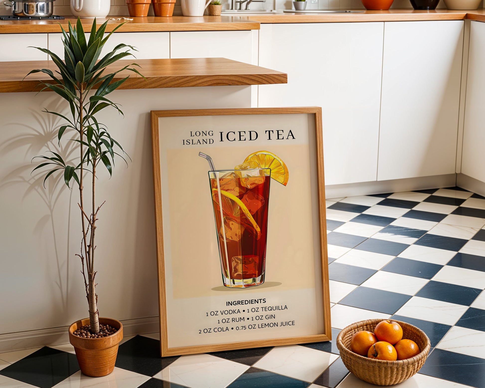 Long Island Iced Tea Vintage Cocktail Poster - GroovyGrove