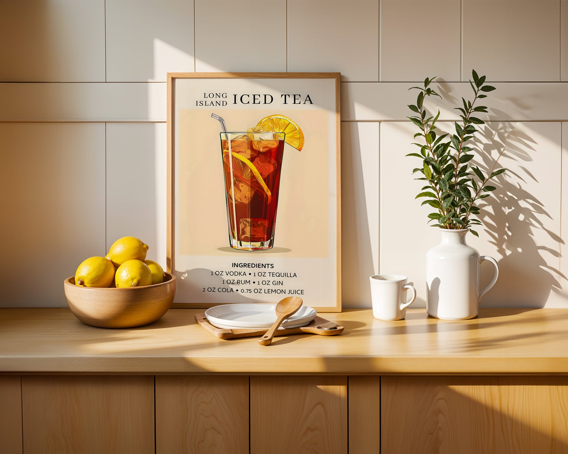 Long Island Iced Tea Vintage Cocktail Poster - GroovyGrove