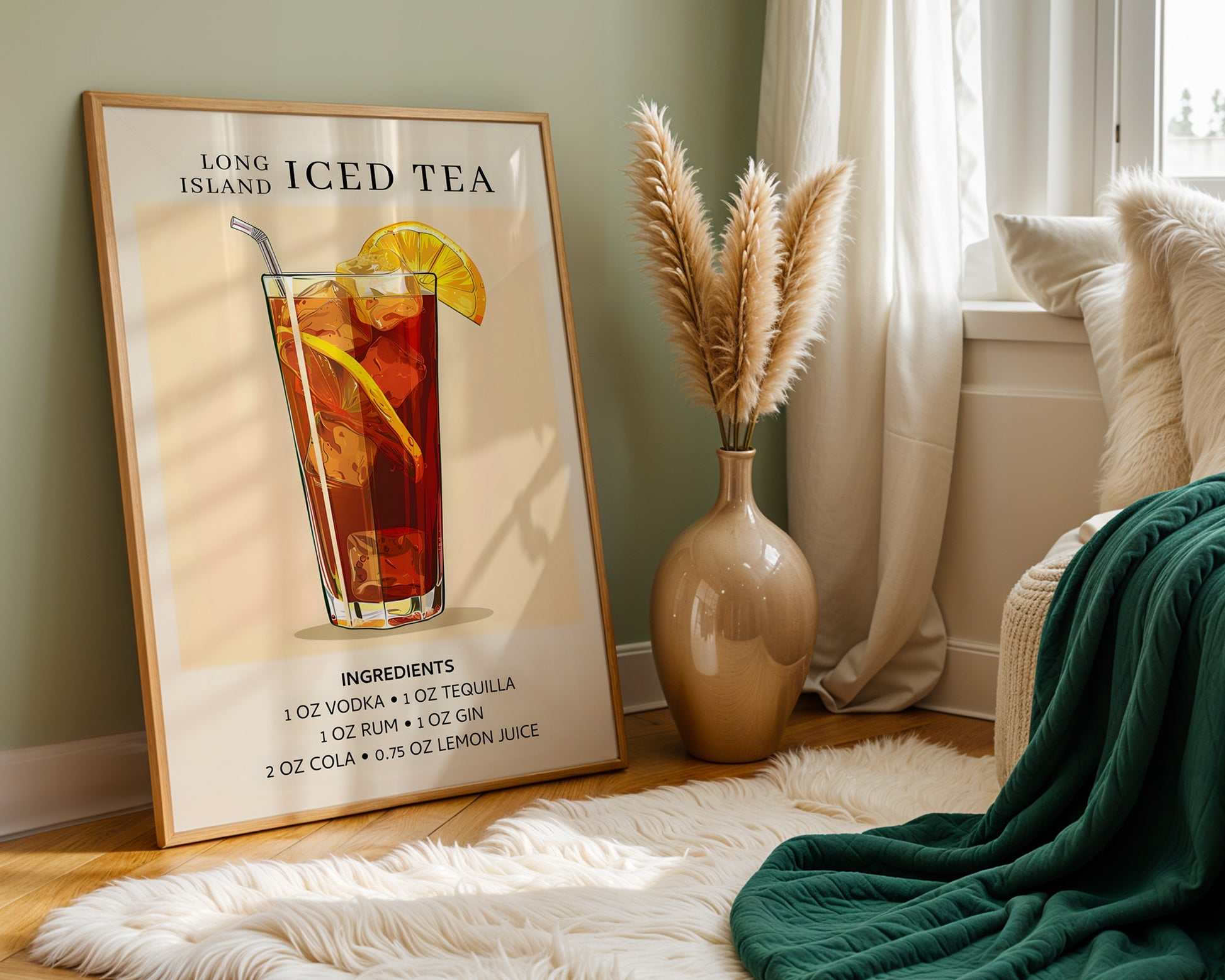 Long Island Iced Tea Vintage Cocktail Poster - GroovyGrove