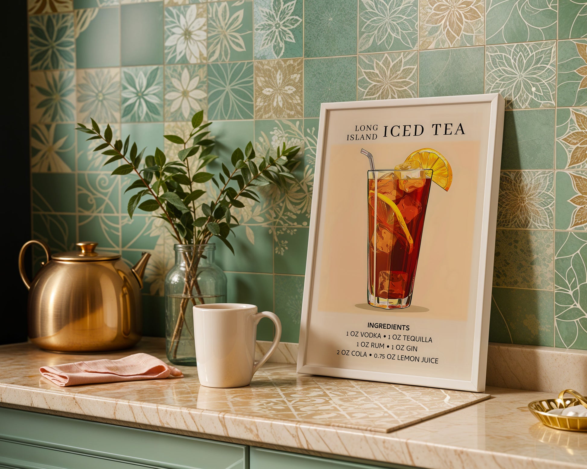 Long Island Iced Tea Vintage Cocktail Poster - GroovyGrove