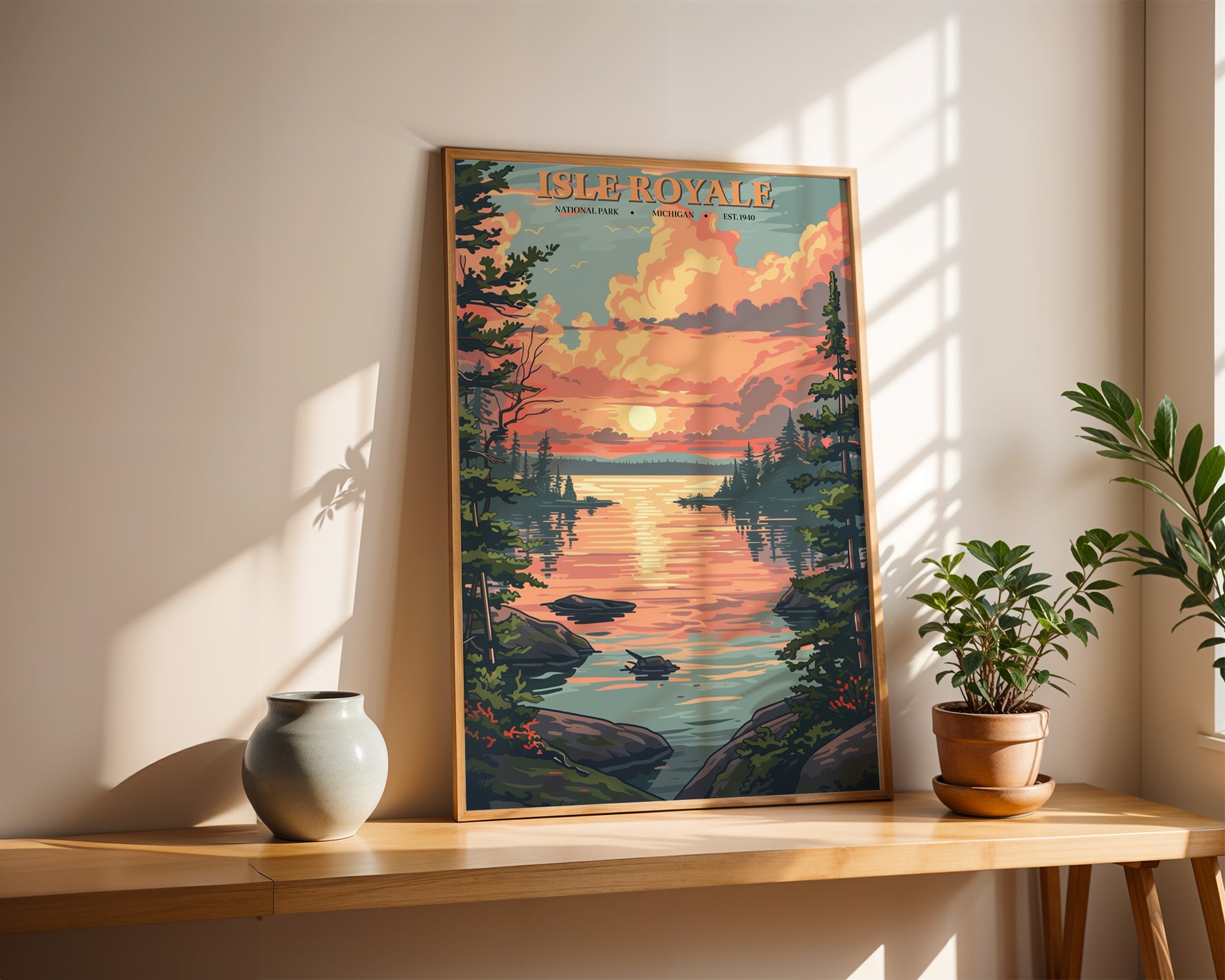 Isle Royale National Park Vintage Poster - GroovyGrove