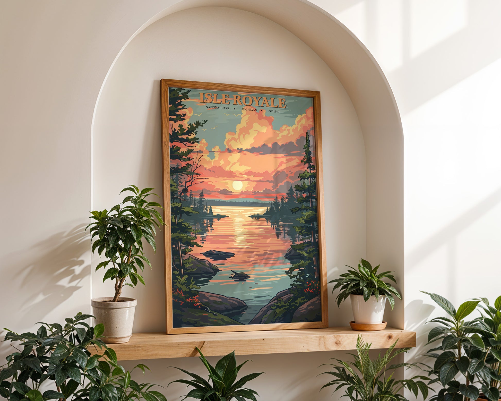 Isle Royale National Park Vintage Poster - GroovyGrove