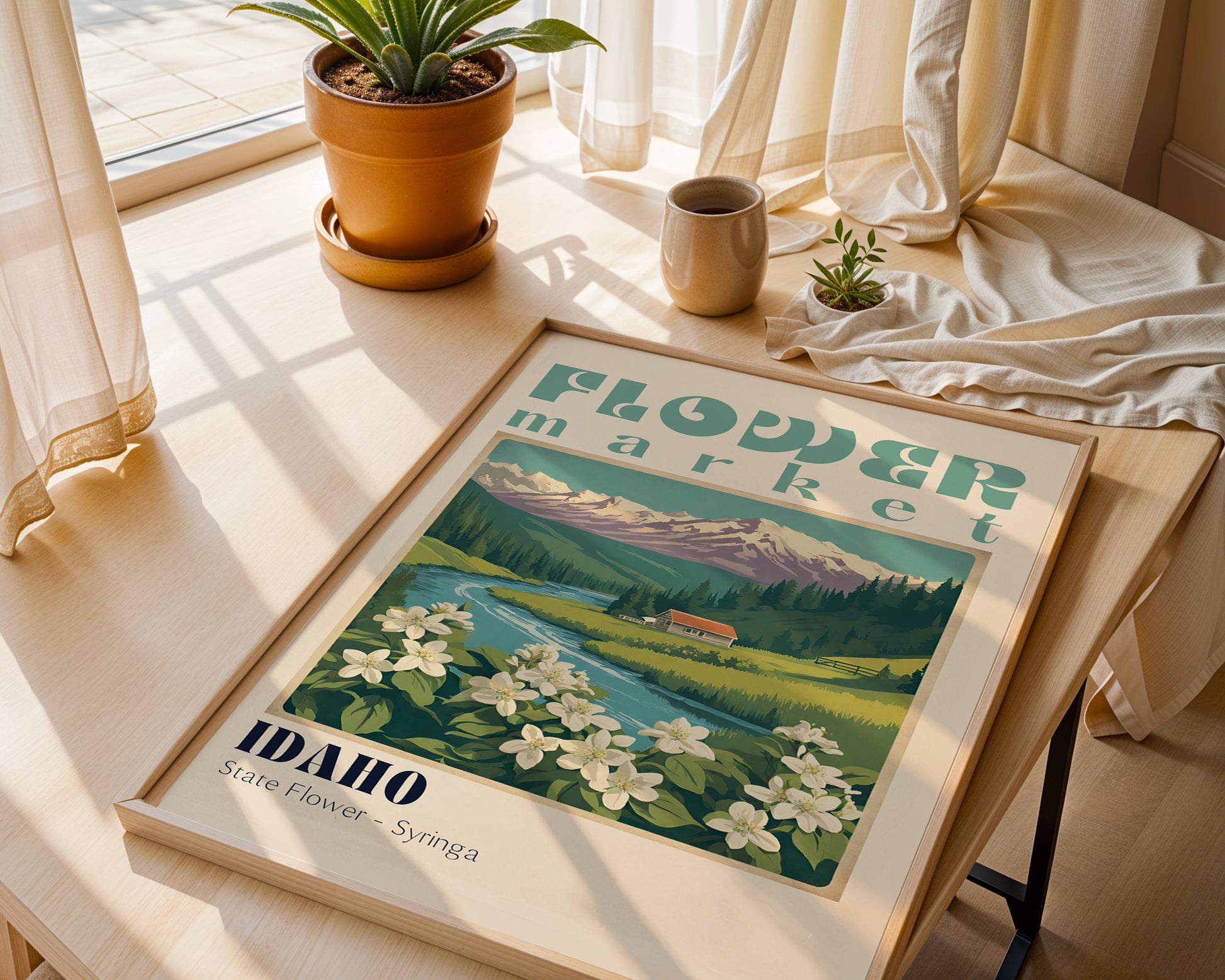 Idaho Flower Market Vintage Poster - GroovyGrove