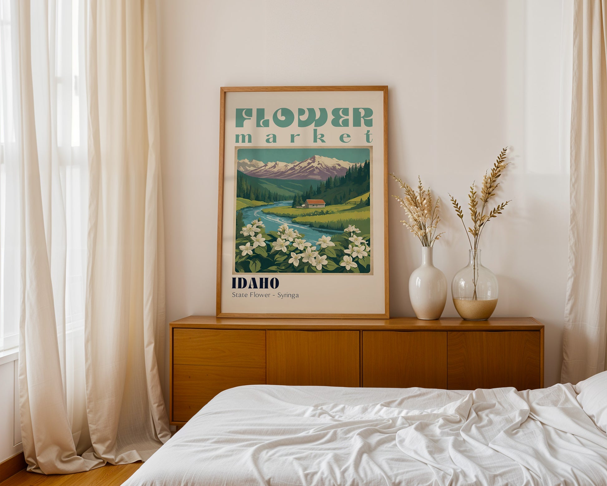 Idaho Flower Market Vintage Poster - GroovyGrove