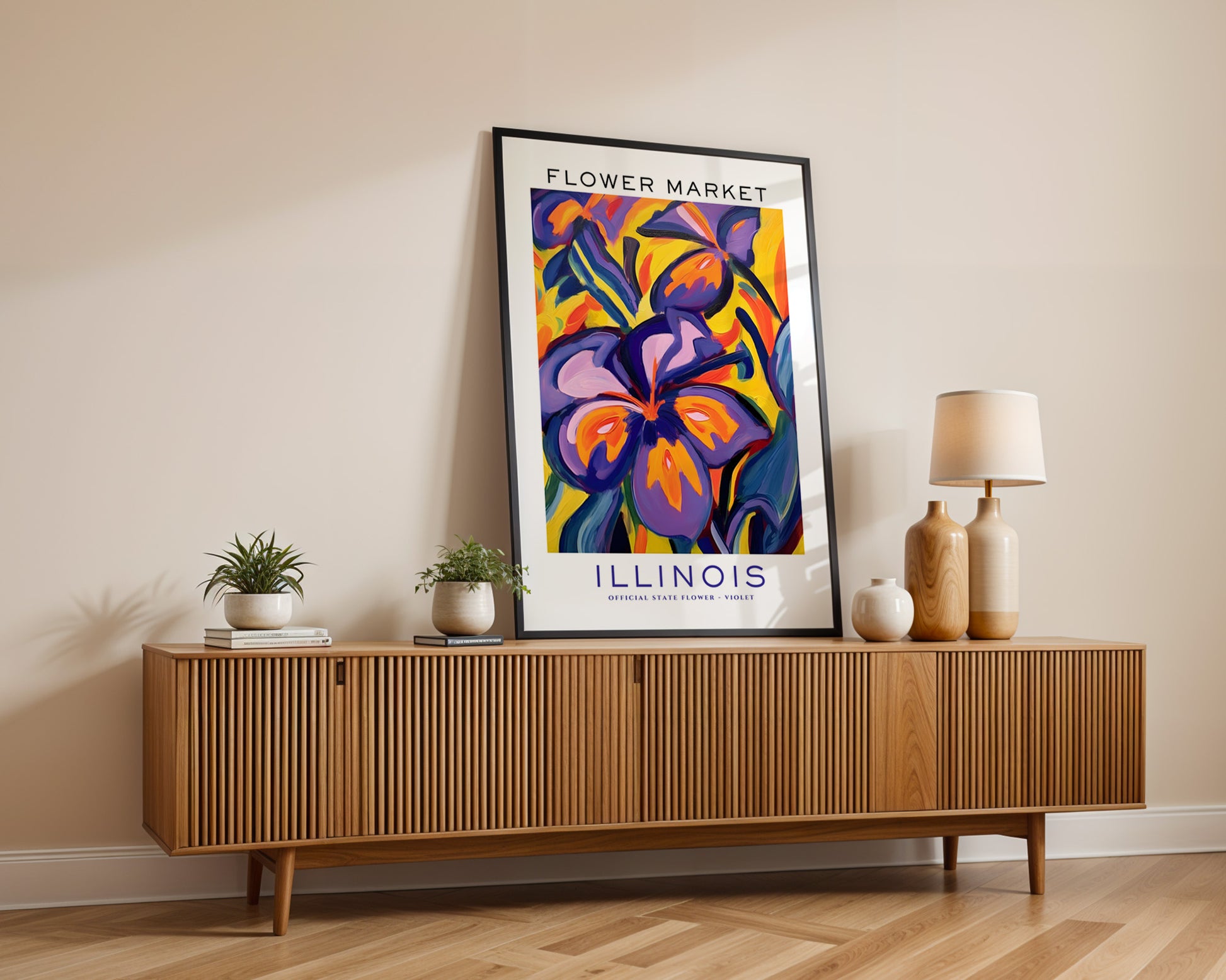 Illinois State Flower Market Poster - GroovyGrove