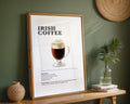 Irish Coffee Recipe Poster - GroovyGrove