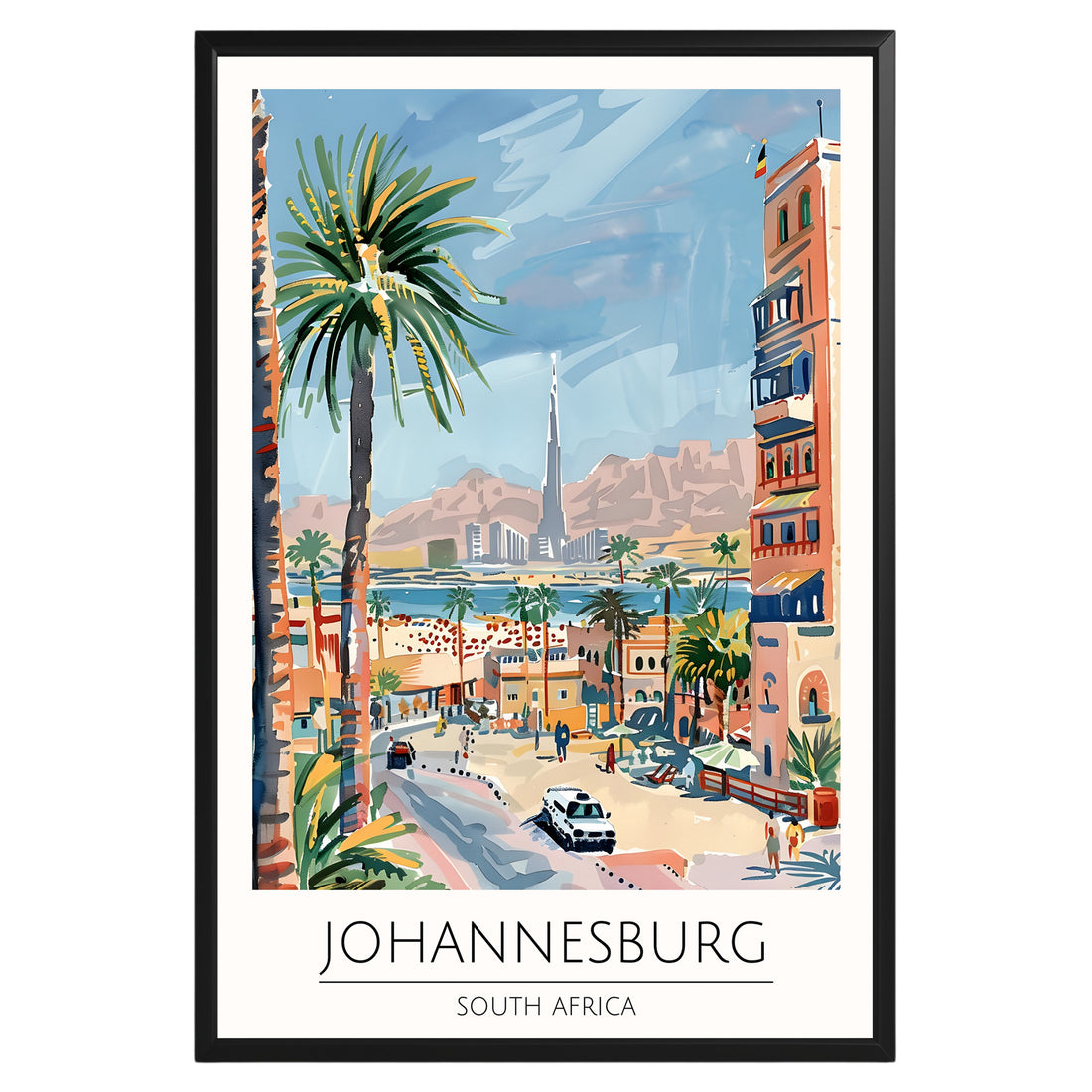 Johannesburg South Africa Travel Poster - GroovyGrove