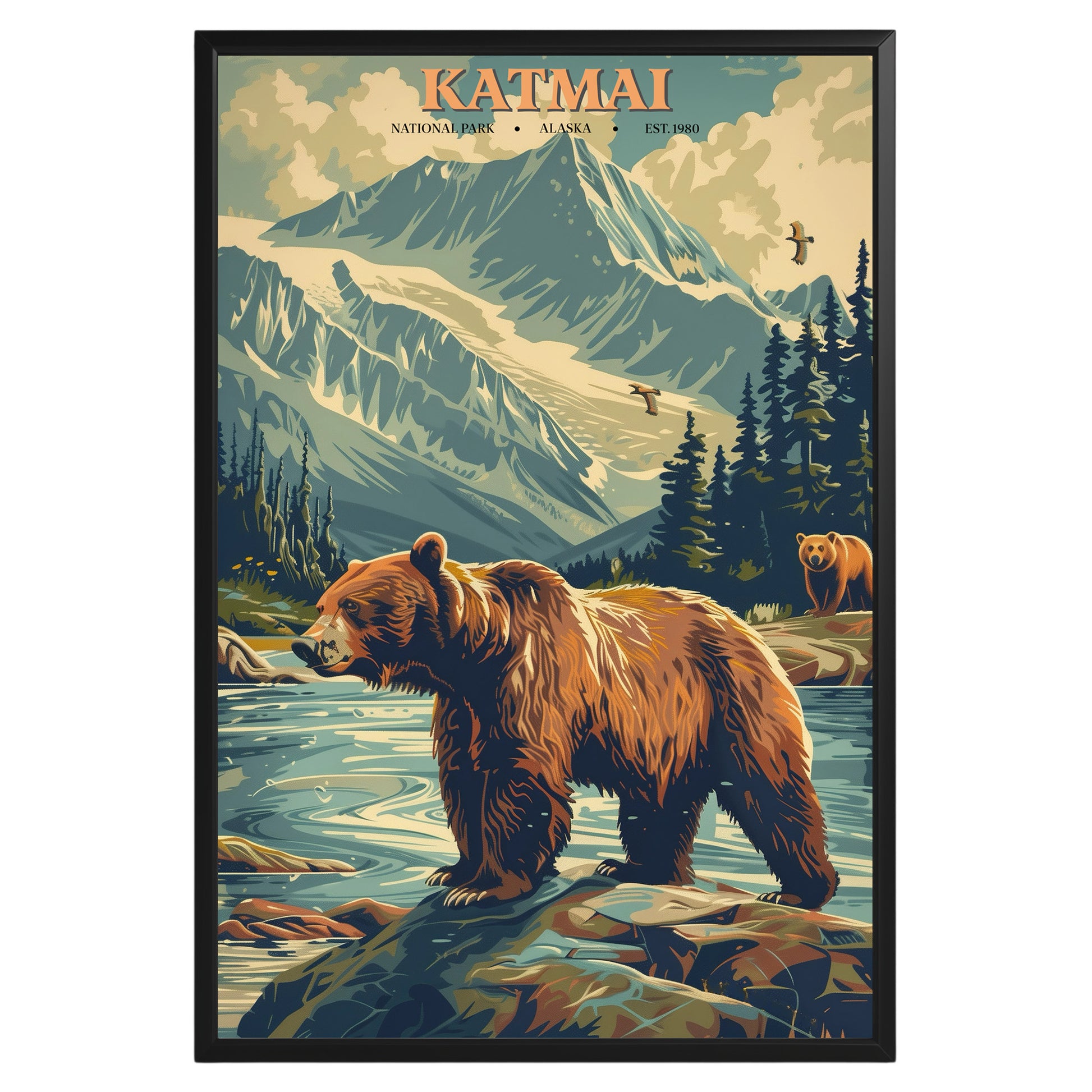 Katmai National Park Vintage Poster - GroovyGrove