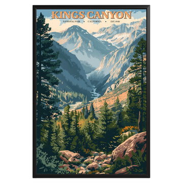 Kings Canyon National Park Vintage Poster - GroovyGrove