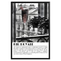 Kir Royale Cocktail Black and White Poster - GroovyGrove