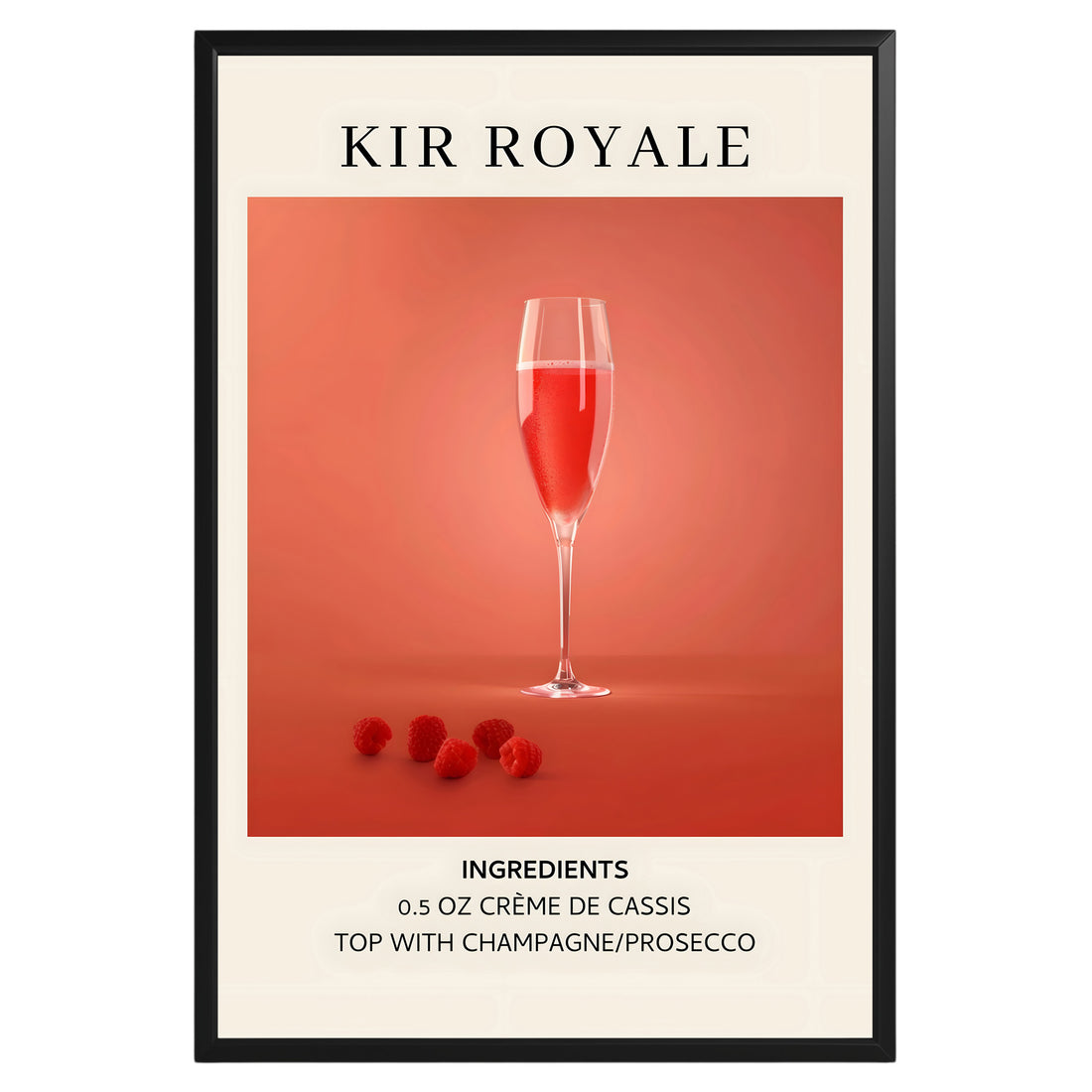 Kir Royale Vintage Cocktail Poster - GroovyGrove