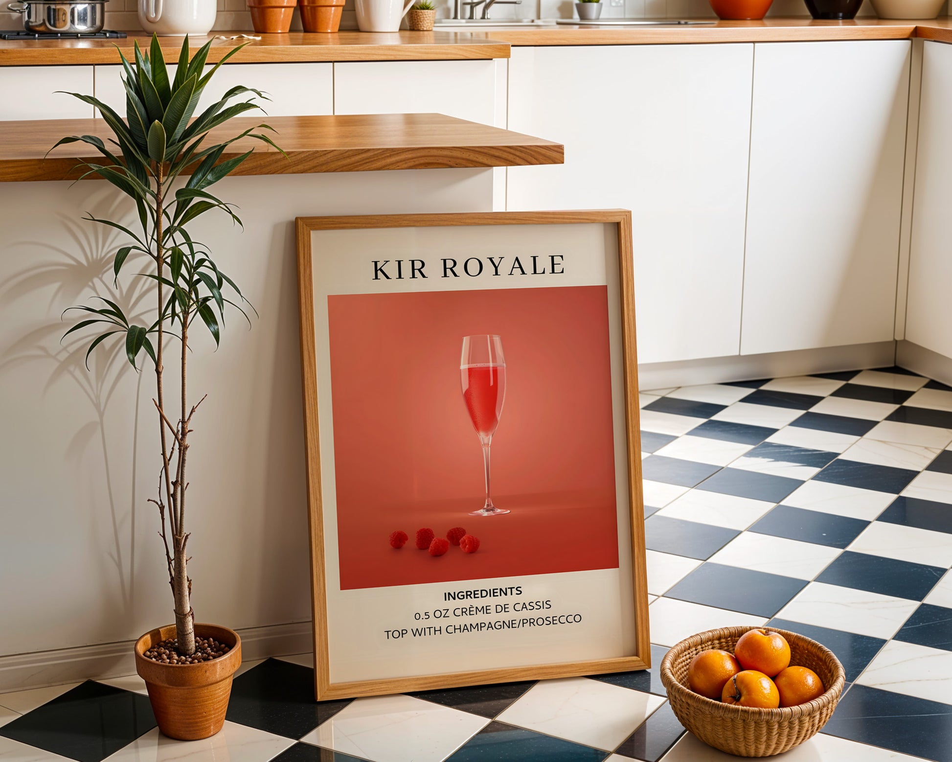 Kir Royale Vintage Cocktail Poster - GroovyGrove