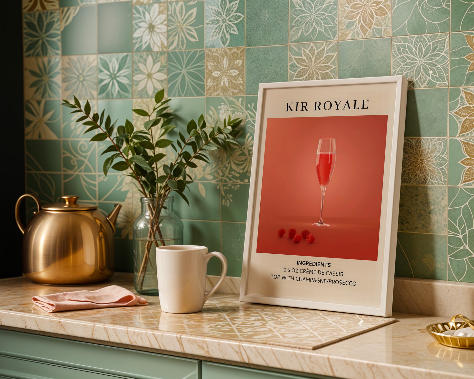 Kir Royale Vintage Cocktail Poster - GroovyGrove