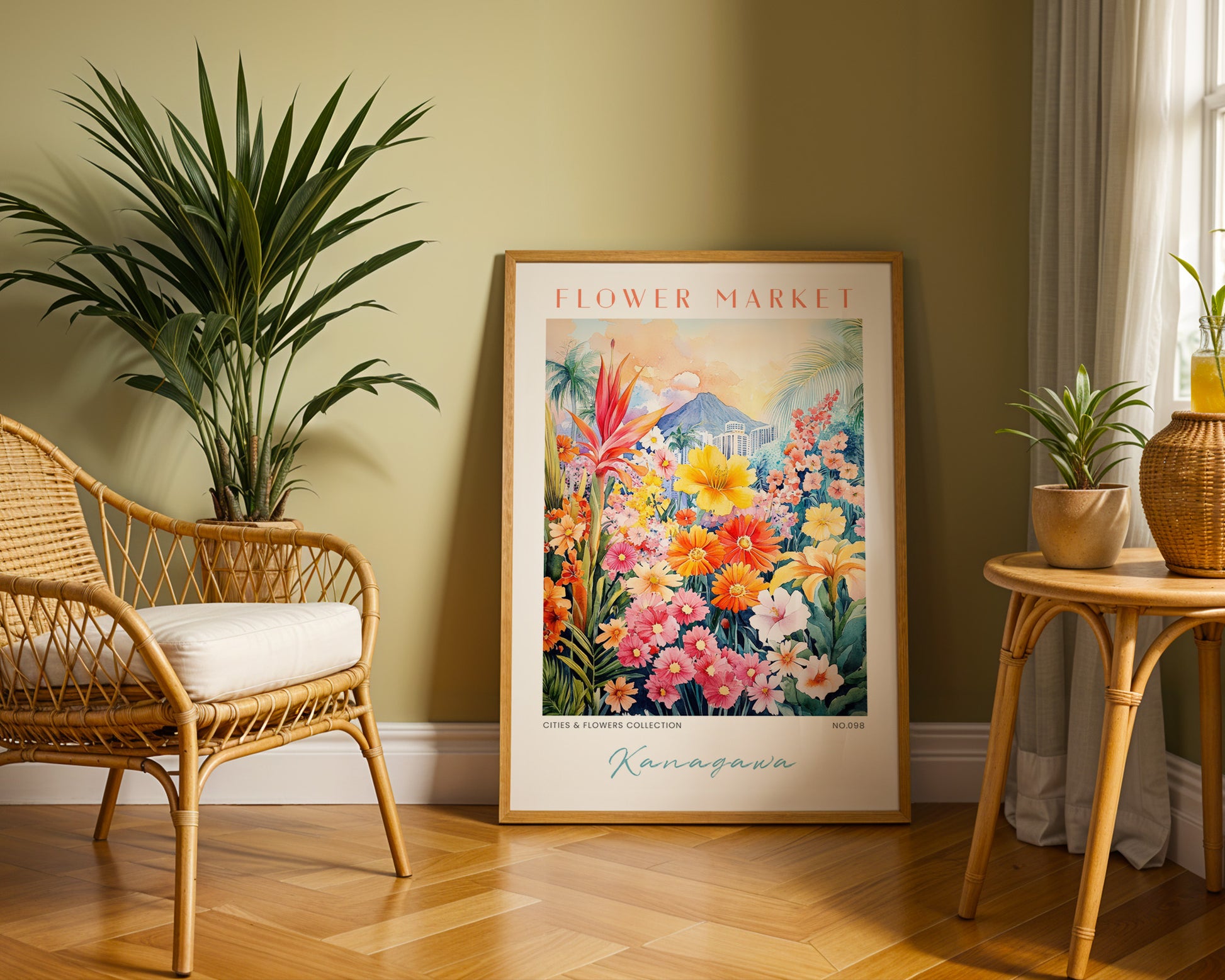 Kanagawa Japan Flower Market Poster - GroovyGrove