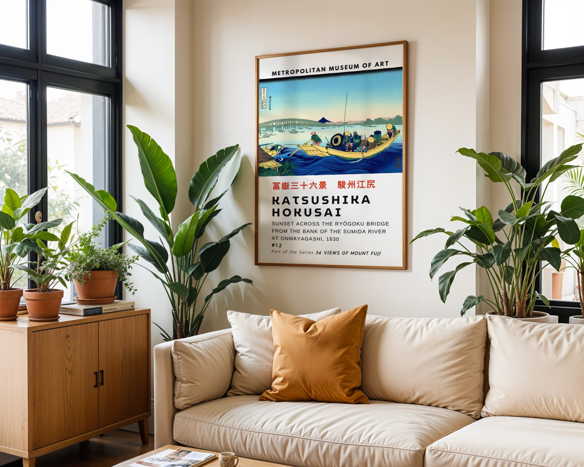 Ryōgoku Bridge Hokusai Poster - GroovyGrove