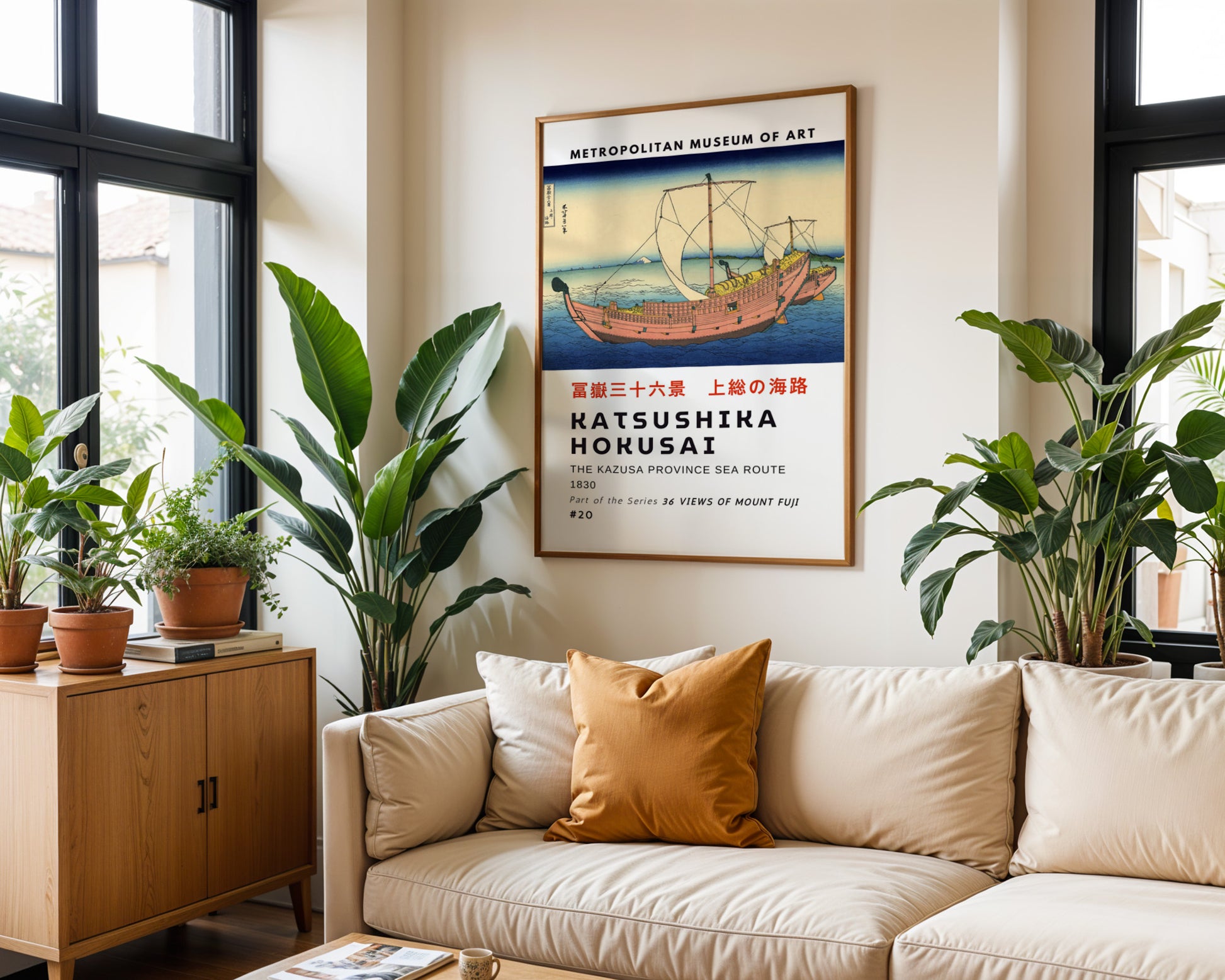 At Sea off Kazusa Hokusai Poster - GroovyGrove