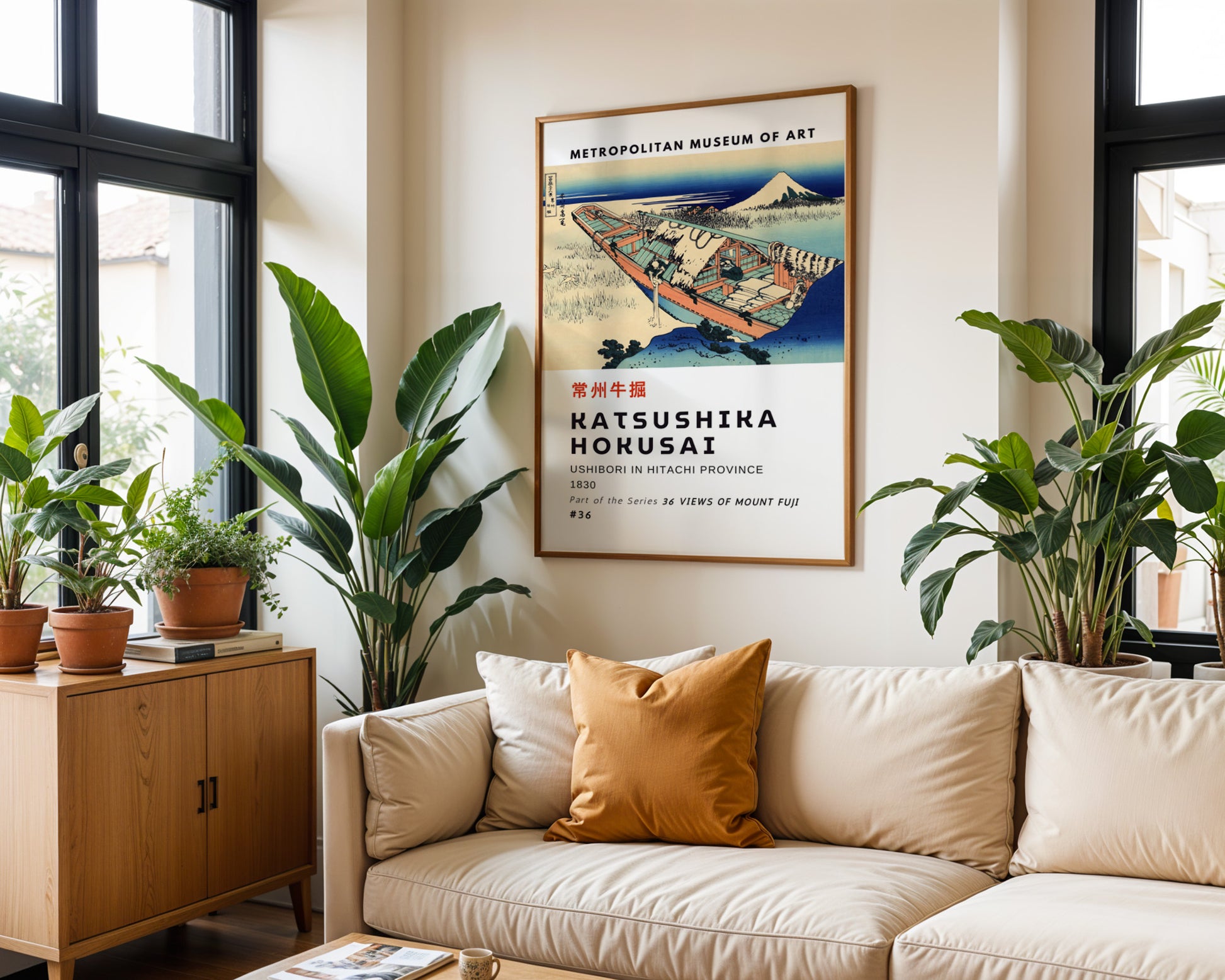 Ushibori in Hitachi Province Hokusai Poster - GroovyGrove