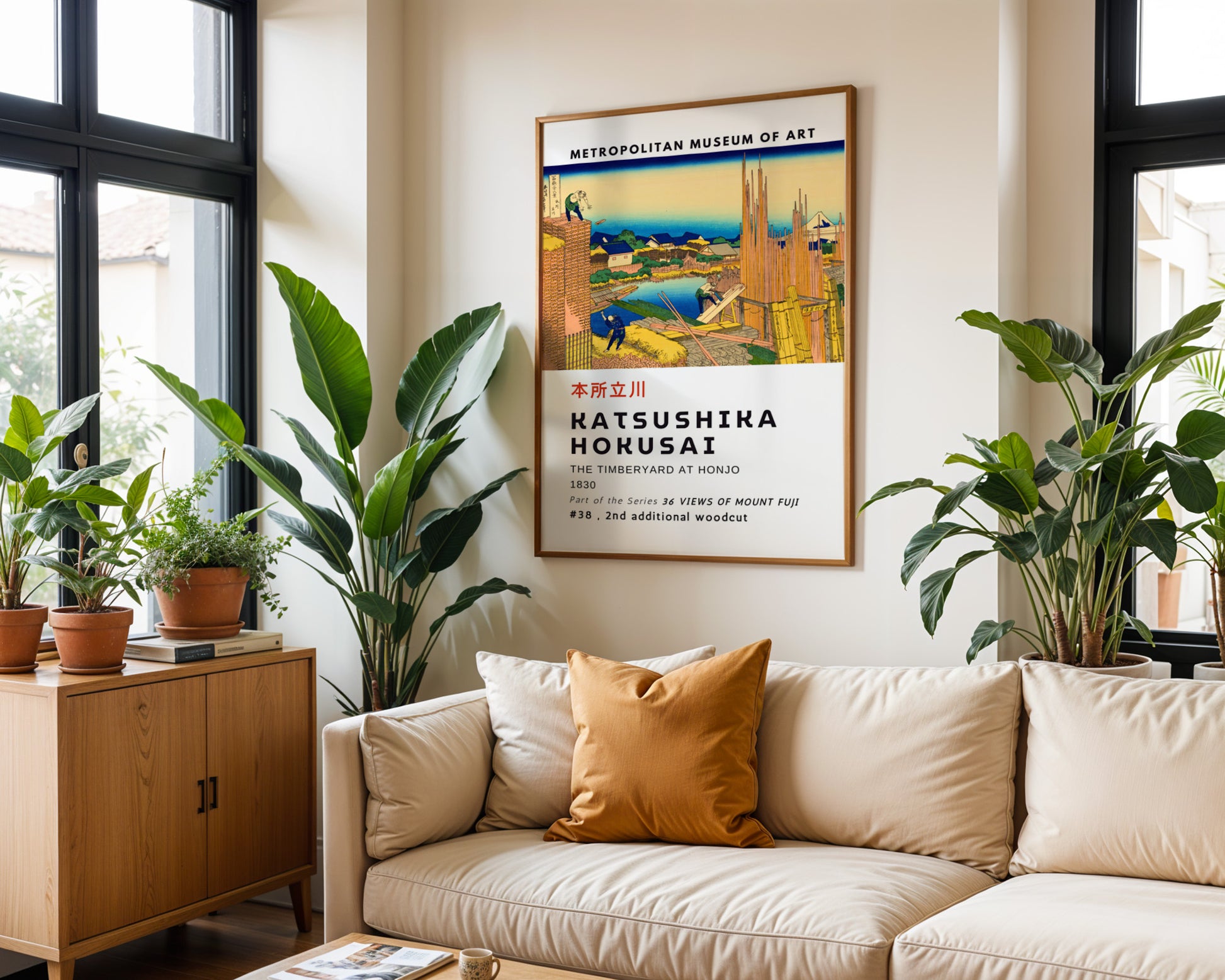 The Timberyard at Honjo Hokusai Poster - GroovyGrove