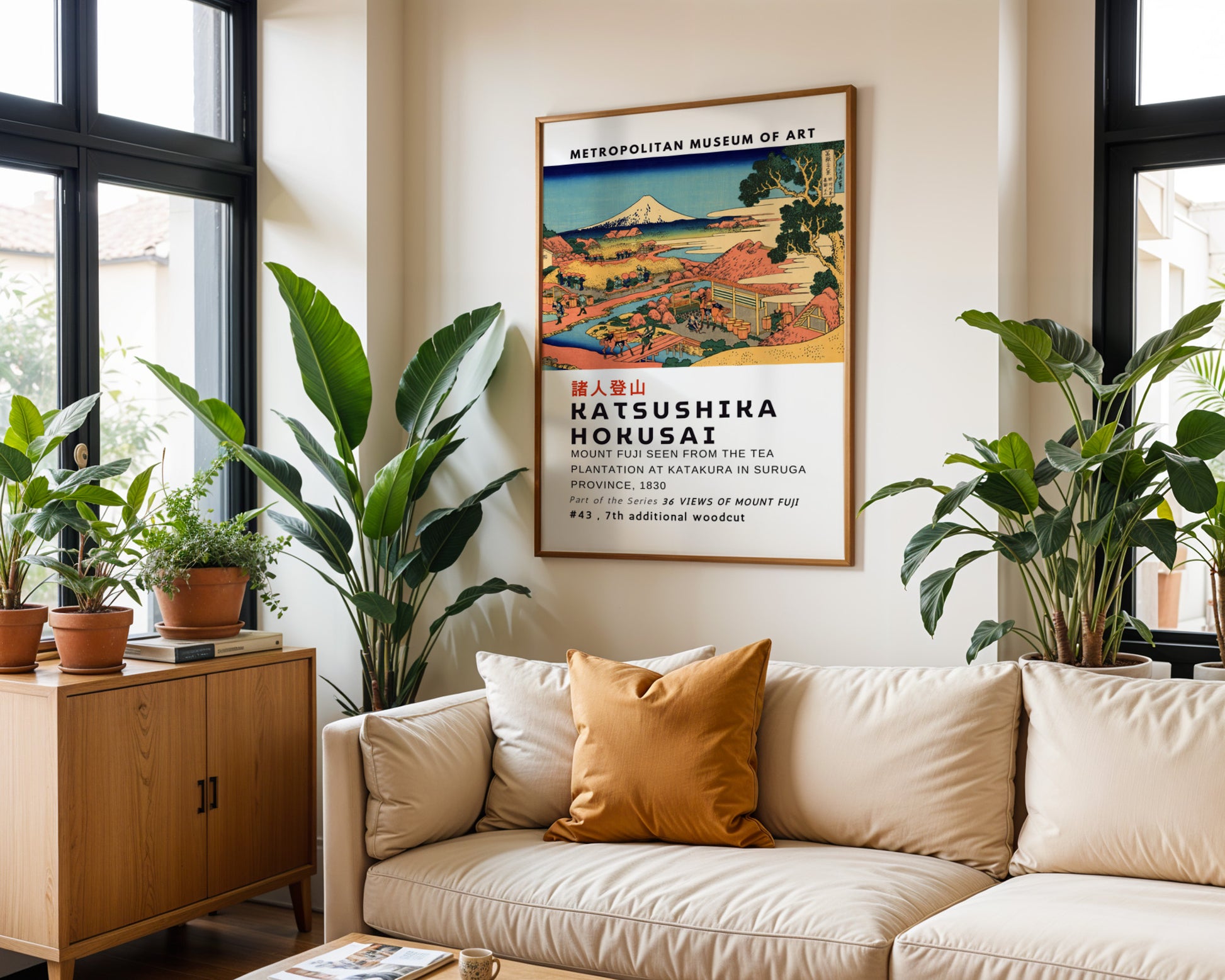 Katakura Tea Fields Hokusai Poster - GroovyGrove