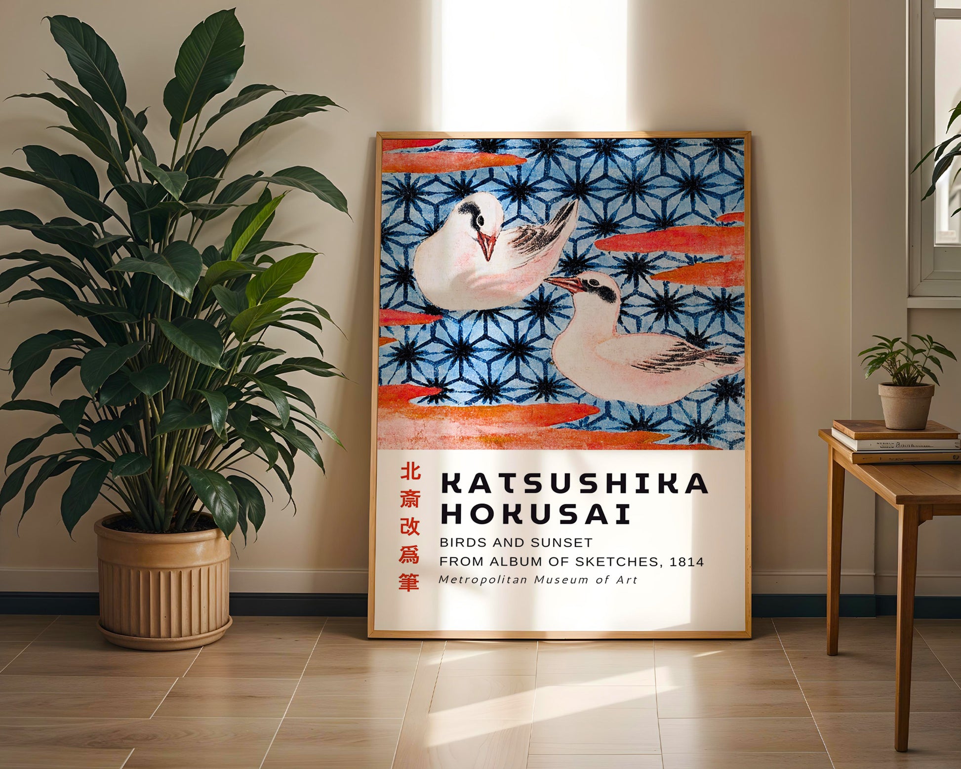 Birds and Sunset Hokusai Poster - GroovyGrove