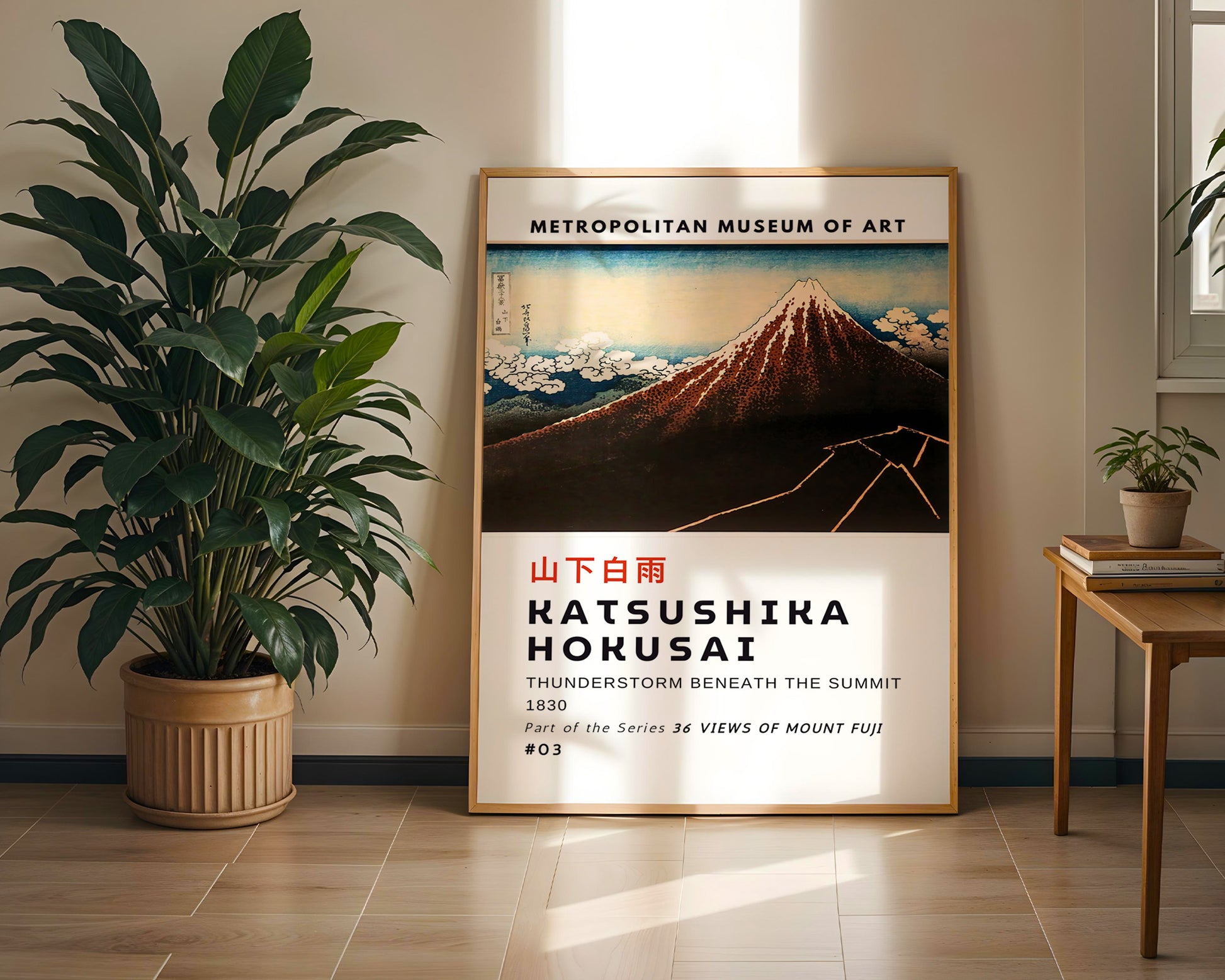 Thunderstorm Beneath the Summit Hokusai Poster - GroovyGrove