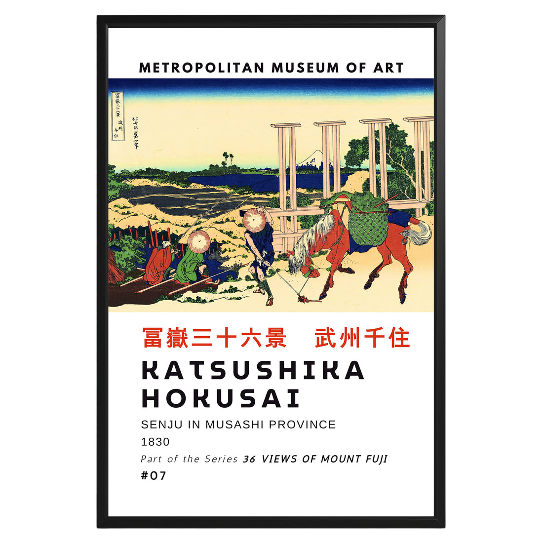 Senju in Musashi Province Hokusai Poster - GroovyGrove