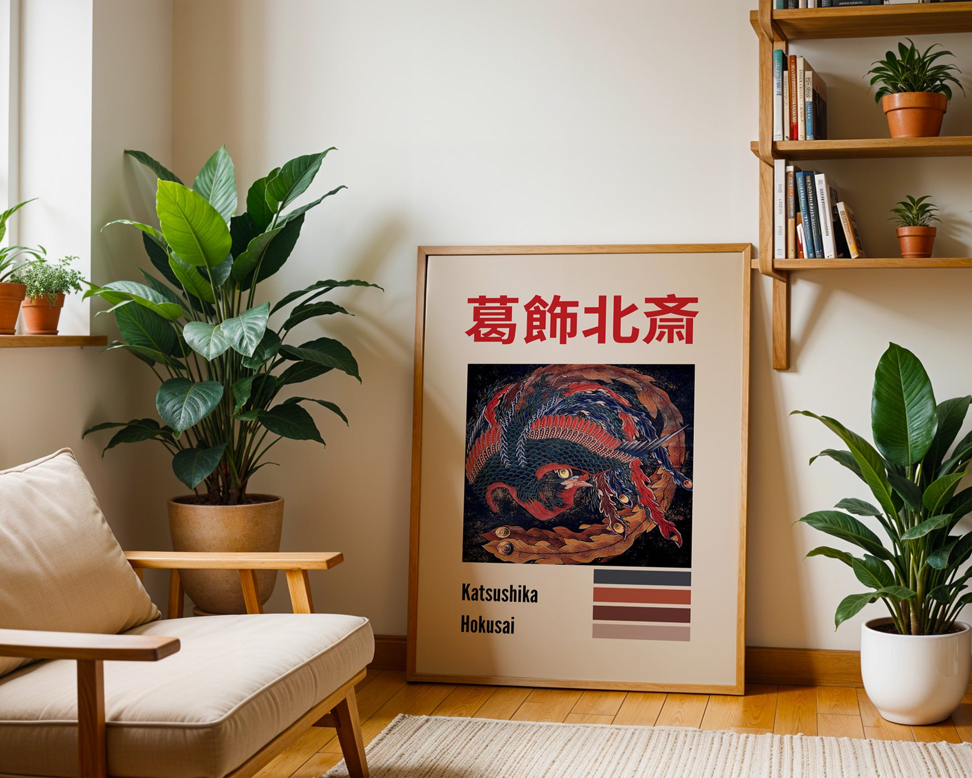 Katsushika Hokusai Phoenix Poster - GroovyGrove