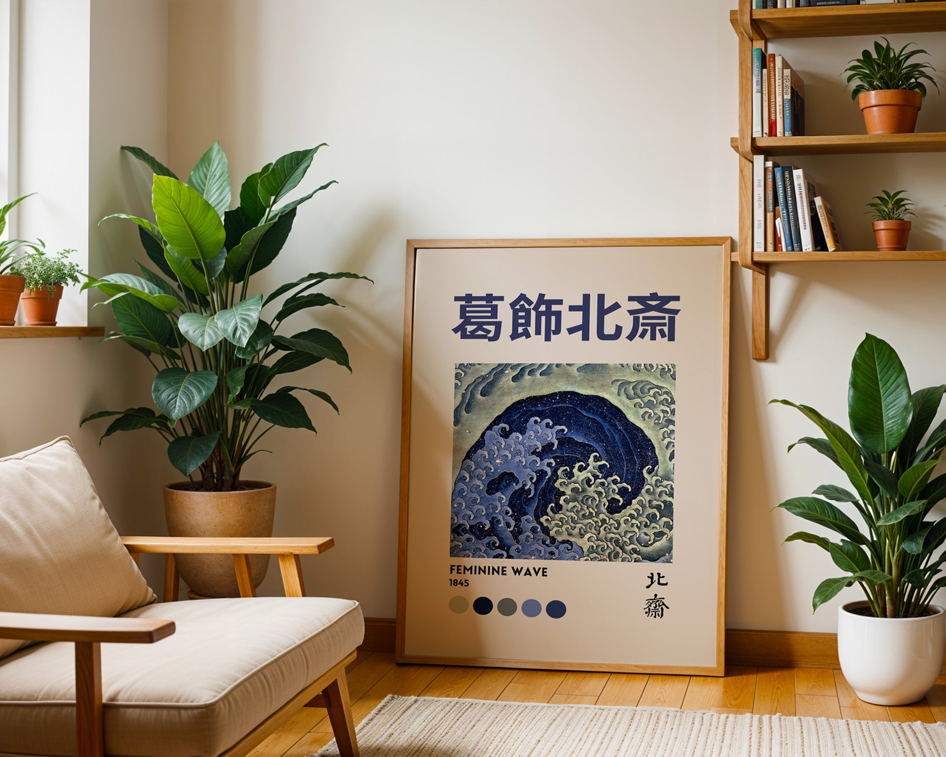 Katsushika Hokusai Feminine Wave Poster - GroovyGrove