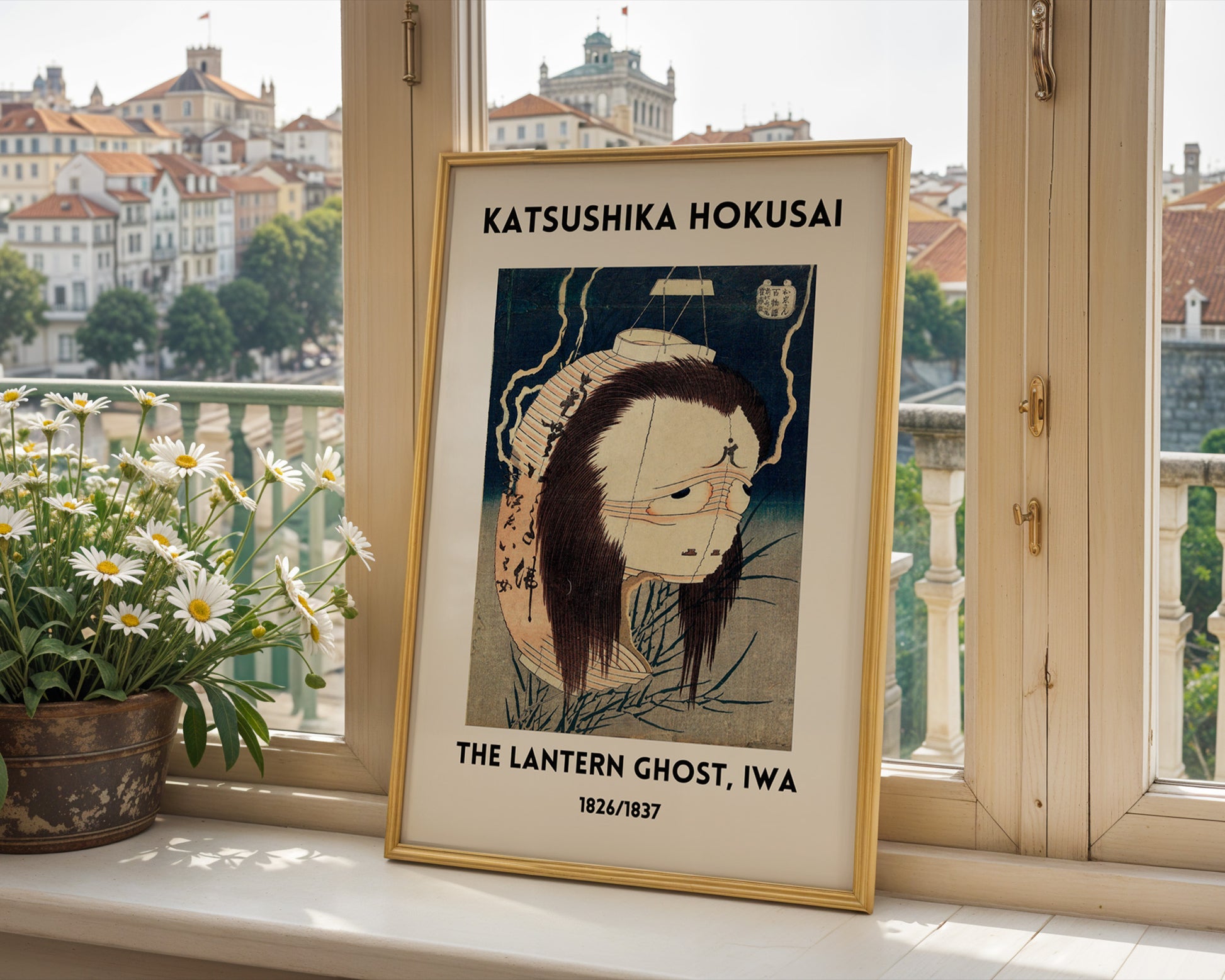 Katsushika Hokusai The Lantern Ghost, Iwa Poster - GroovyGrove