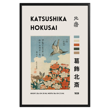 Hokusai Cuckoo and Azaleas 1828 Poster - GroovyGrove