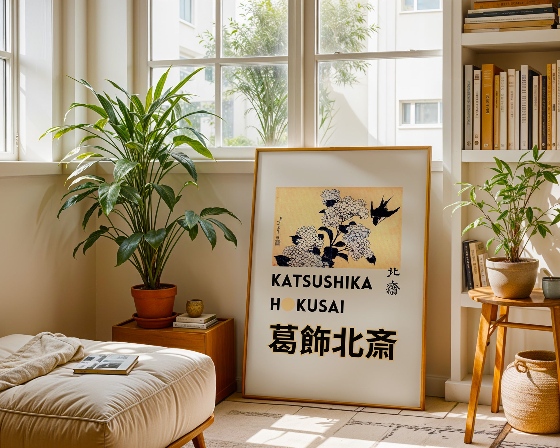 Katsushika Hokusai Hydrangea Swallow Poster - GroovyGrove