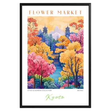 Kyoto Japan Flower Market Poster - GroovyGrove