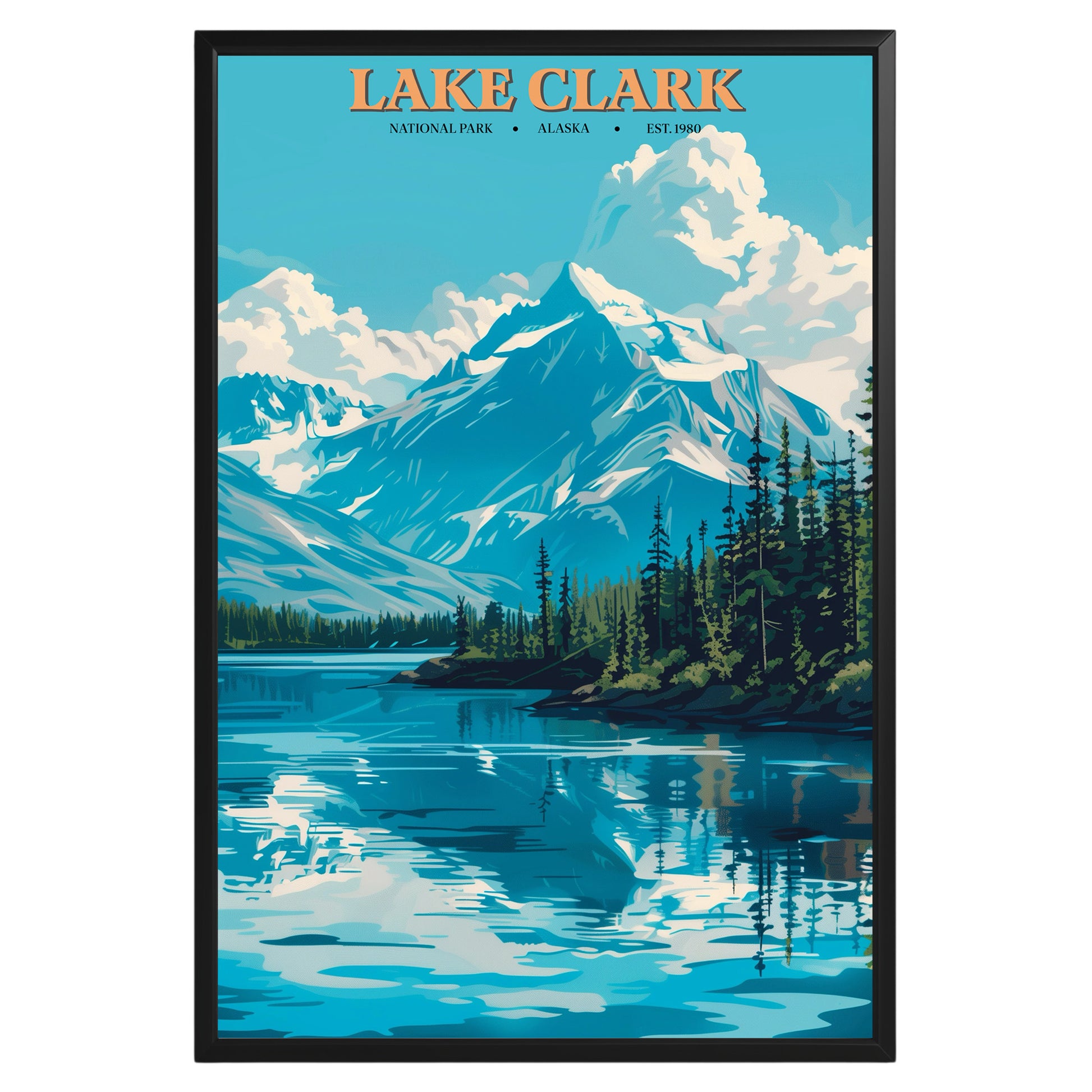 Lake Clark National Park Vintage Poster - GroovyGrove