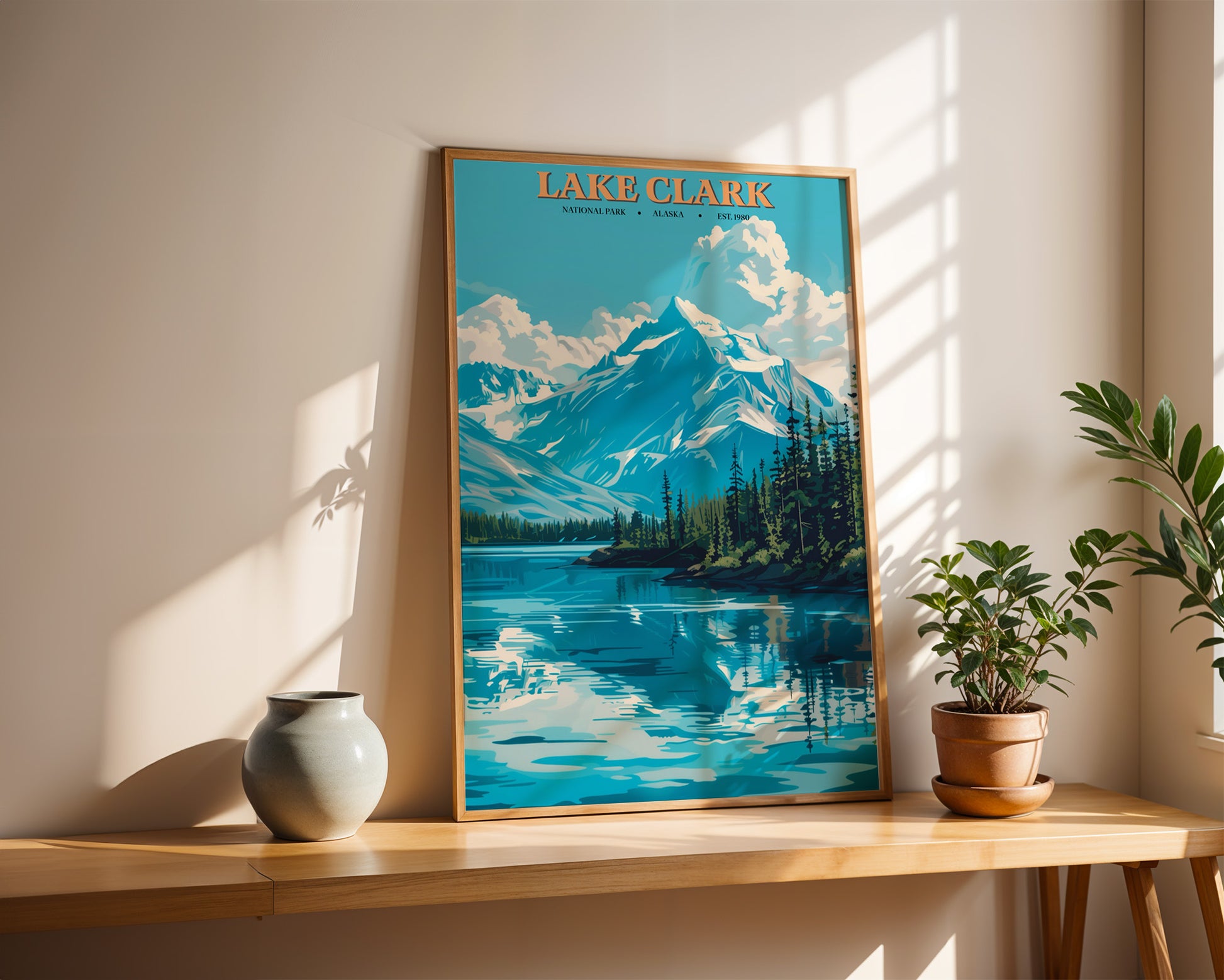 Lake Clark National Park Vintage Poster - GroovyGrove