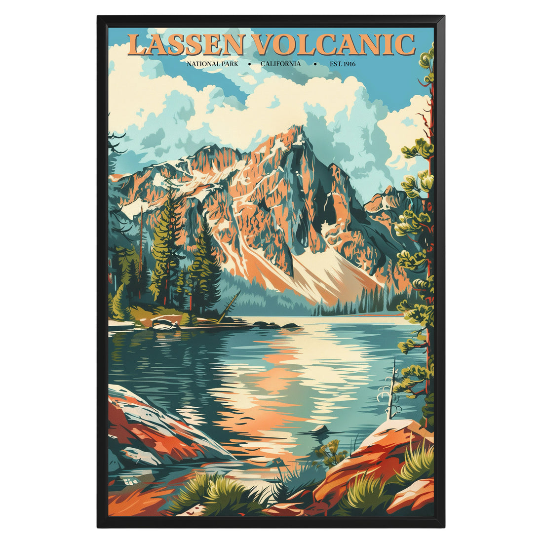 Lassen Volcanic National Park Vintage Poster - GroovyGrove