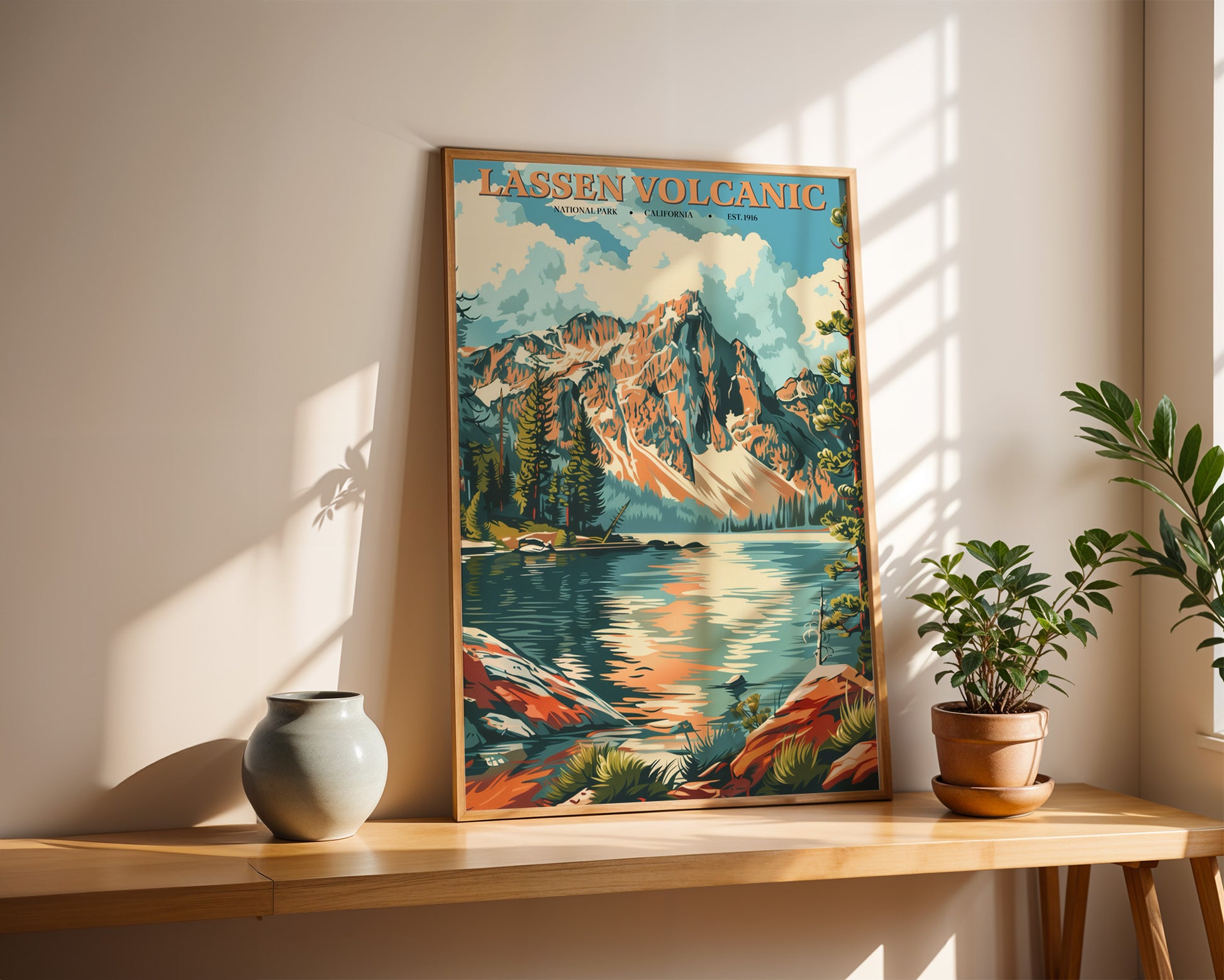 Lassen Volcanic National Park Vintage Poster - GroovyGrove