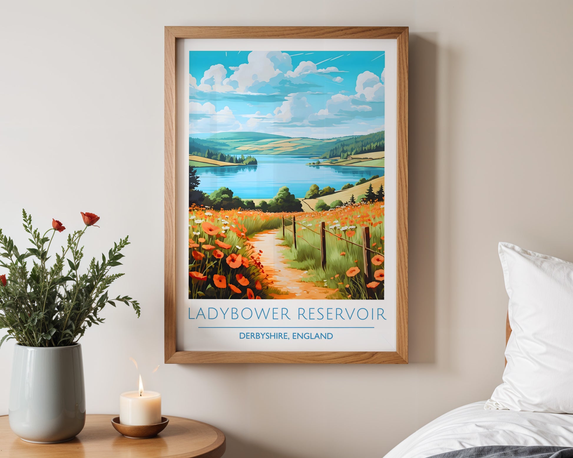 Ladybower Reservoir Derbyshire England Poster - GroovyGrove