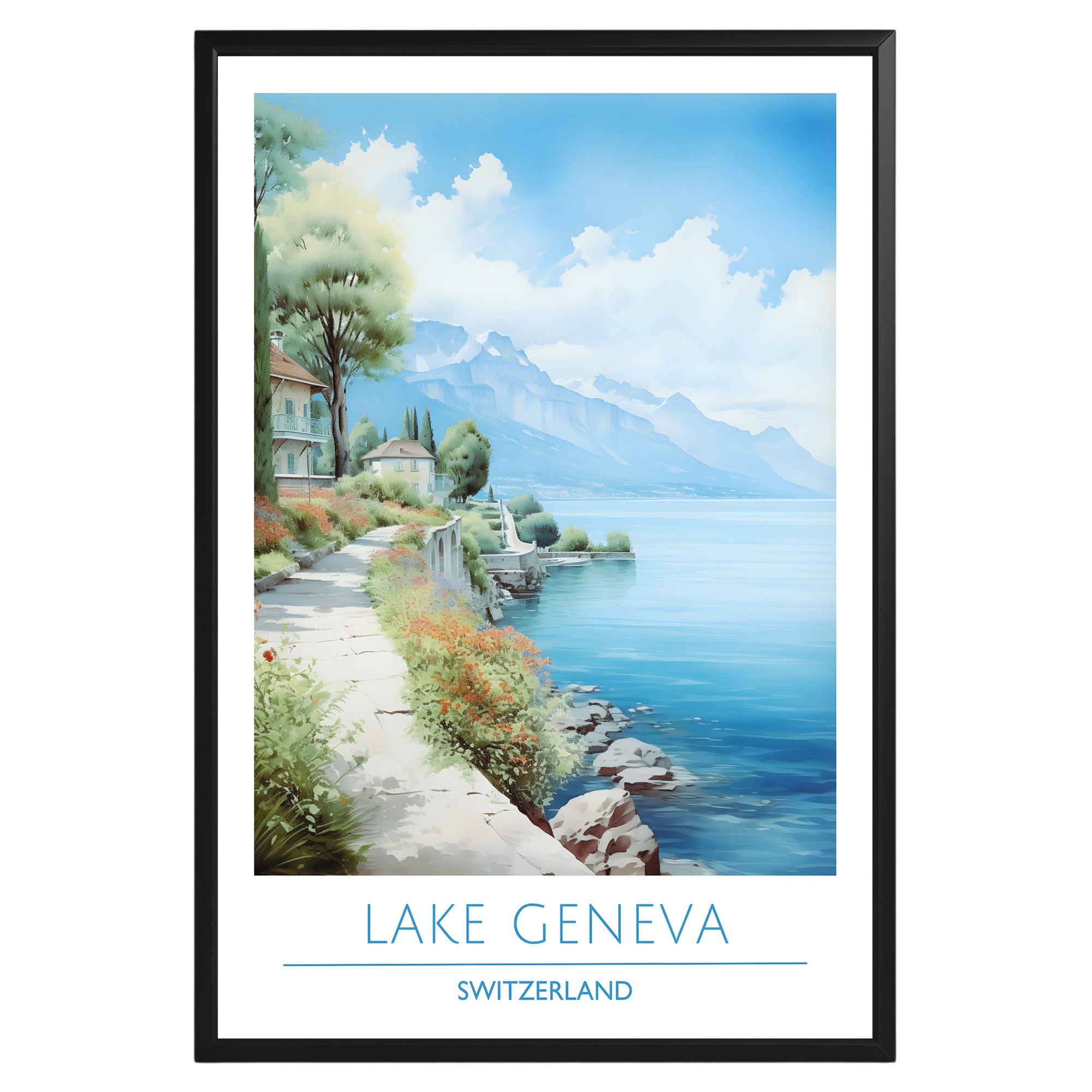 Lake Geneva Switzerland Poster - GroovyGrove