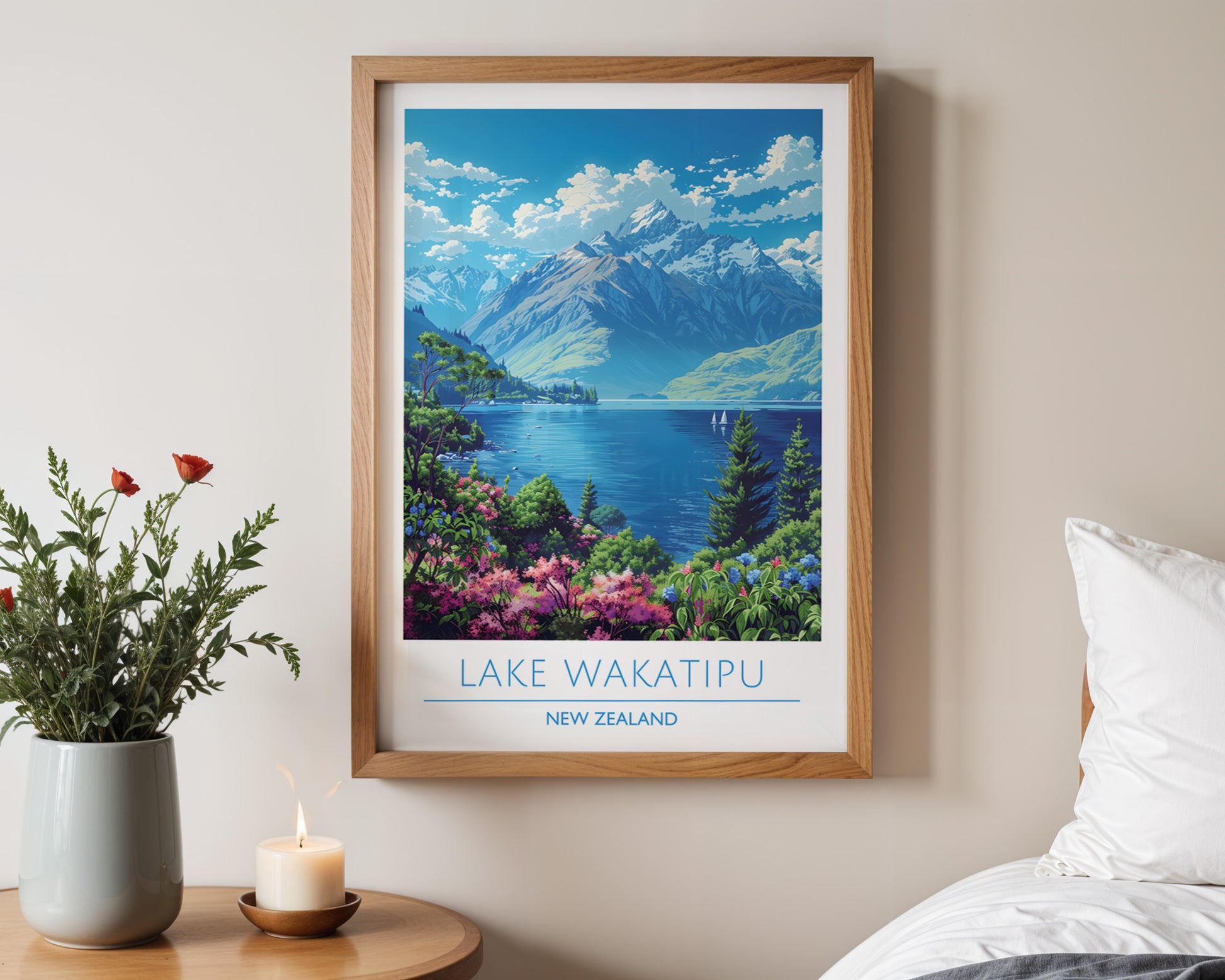 Lake Wakatipu New Zealand Poster - GroovyGrove