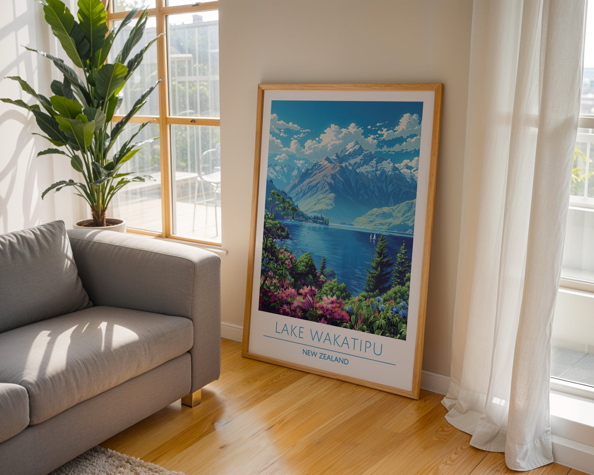 Lake Wakatipu New Zealand Poster - GroovyGrove