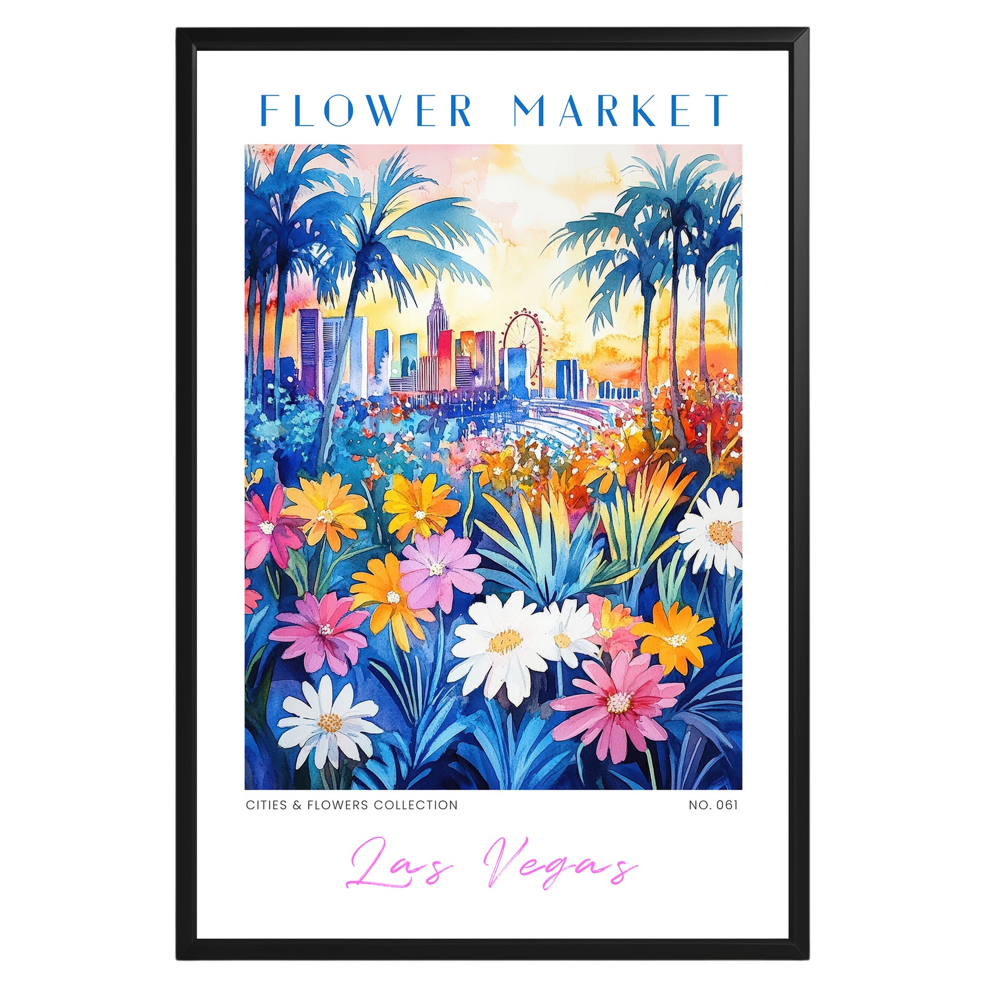 Las Vegas Nevada Flower Market Poster - GroovyGrove