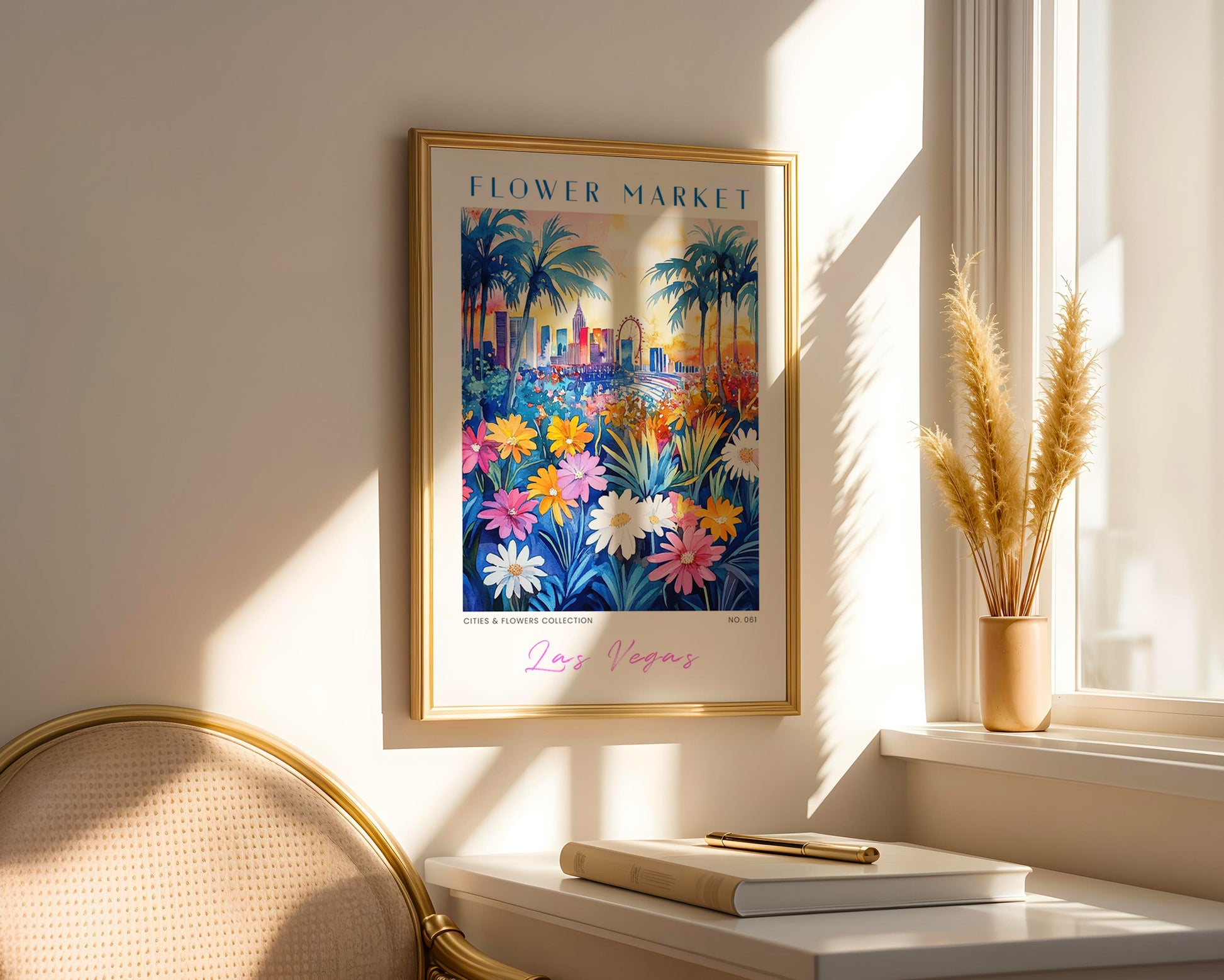 Las Vegas Nevada Flower Market Poster - GroovyGrove