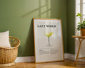 Last Word Cocktail Recipe Poster - GroovyGrove